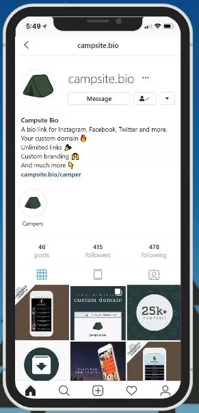 Campsite - Instagram Bio Link App